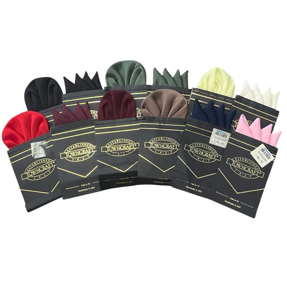 Towncraft Robert D. Buckner men’s Pocket squares bundle of 12